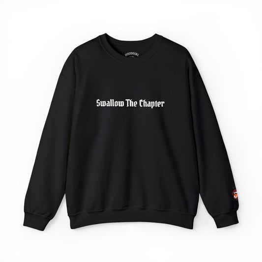 Crewneck Sweatshirt — 'Swallow The Chapter' Brand Logo Pullover