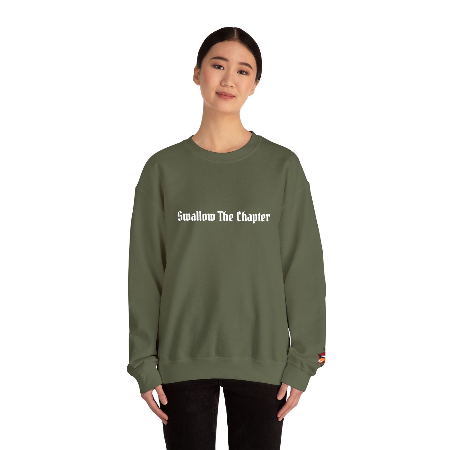 Crewneck Sweatshirt — 'Swallow The Chapter' Brand Logo Pullover