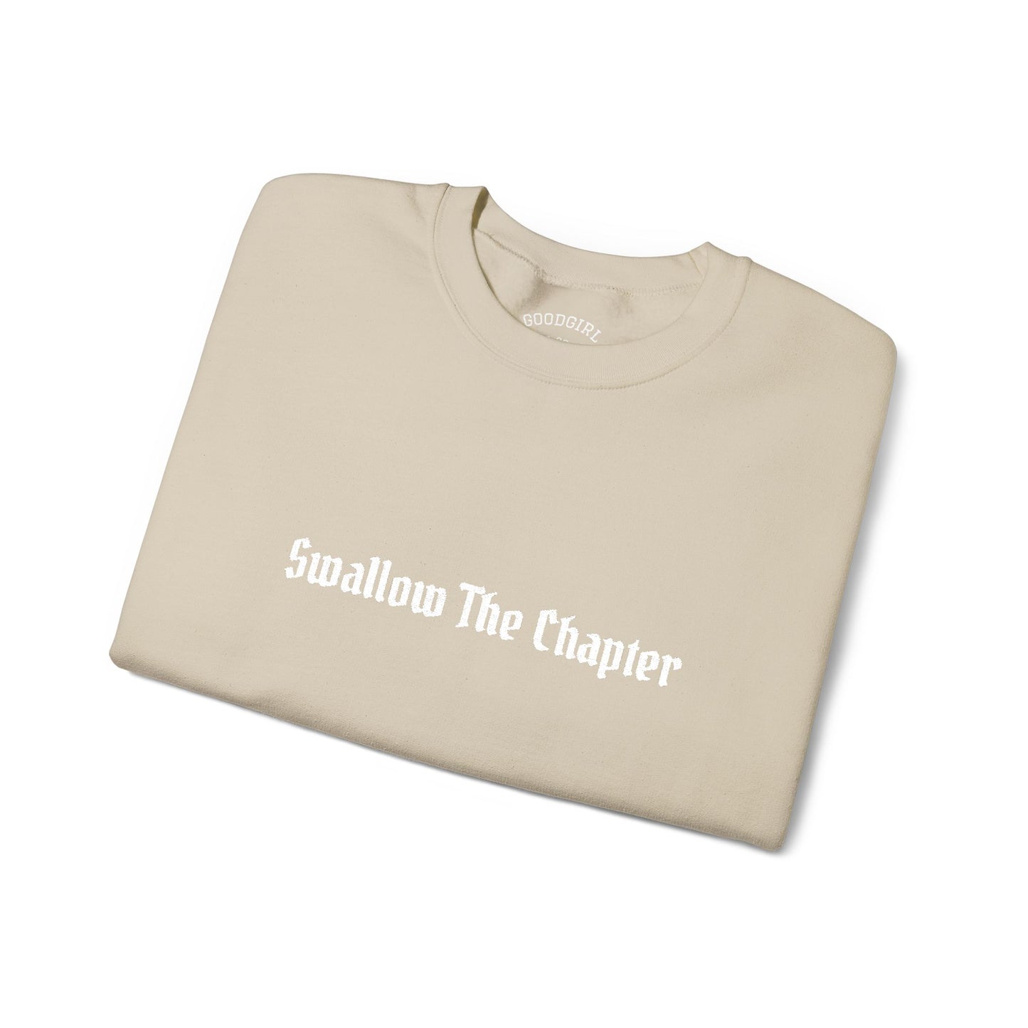 Crewneck Sweatshirt — 'Swallow The Chapter' Brand Logo Pullover